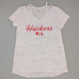Women's M  Nebraska Huskers  T-Shirt  Sideline Apparel White/Black